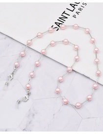 Fashion Pink Pearl Lanyard Glasses Chain