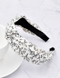 Fashion Creamy-white Fabric Floral Knotted Headband