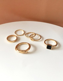 Fashion Golden Geometric Knotted Thread Ring Set