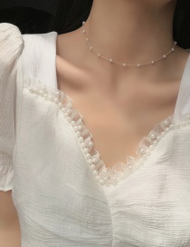 Fashion A Pearl Necklace Pearl Beaded Double Necklace