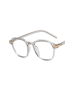 Fashion Transparent Gray Square Rice Nail Flat Glasses