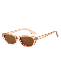 Fashion Transparent Tea Frame Tea Slices Small Frame Sunglasses