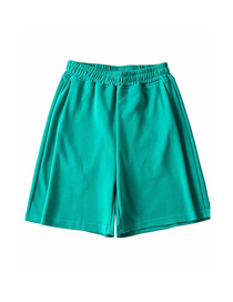 Fashion Green Elasticated Straight Shorts