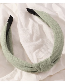 Fashion Green Fabric Knotted Wide-brimmed Headband