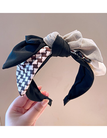 Fashion Black Stitched Three-dimensional Multi-layer Bow Headband