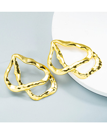 Fashion Golden Irregular Metal Earrings