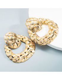 Fashion Golden Hollow Geometric Alloy Earrings