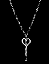 Fashion Love Hollow Necklace Titanium Steel Heart Necklace