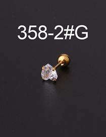 Fashion 2#-gold Love Twisting Ball Piercing Earrings