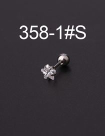 Fashion 1#-silver Five-pointed Star Twisting Ball Piercing Earrings