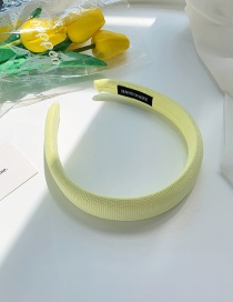 Fashion B Yellow Fabric Sponge Wide Brim Headband