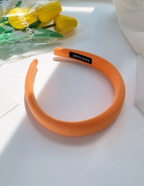 Fashion C Orange Fabric Sponge Wide Brim Headband