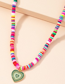 Fashion Green Love Clay Love Necklace