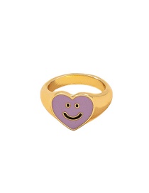 Fashion Love Ring Metal Love Smiley Ring