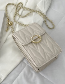 Fashion White Geometric Chain Shoulder Crossbody Bag