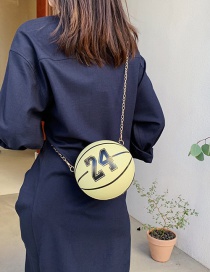 Fashion Yellow Big Basketball Chain Shoulder Messenger Bag