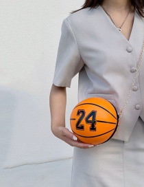Fashion Large Orange Basketball Chain Shoulder Messenger Bag