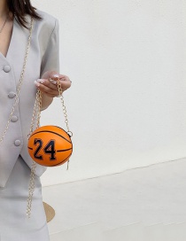 Fashion Small Orange Basketball Chain Shoulder Messenger Bag