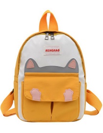 Fashion Yellow Kitten Large-capacity Portable Backpack