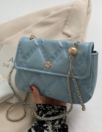 Fashion Blue Diamond Chain Crossbody Shoulder Bag