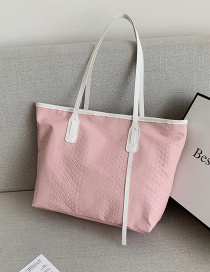 Fashion Pink Geometric Large-capacity Handbag
