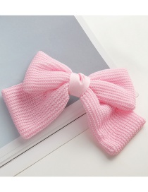 Fashion Pink Fabric Bow Hairpin