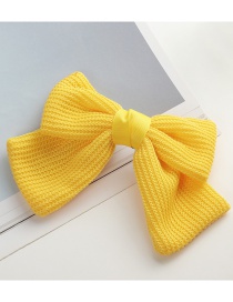 Fashion Yellow Fabric Bow Hairpin