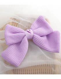 Fashion Purple Fabric Bow Hairpin