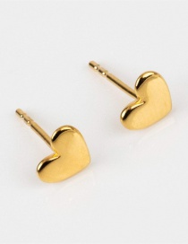 Fashion Little Peach Heart Glossy Love Stud Earrings
