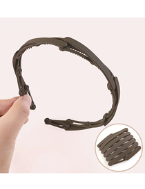 Fashion Black Plastic Frosted Foldable Headband