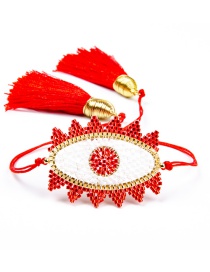 Fashion Red Weaving Eye Stream Bracelet