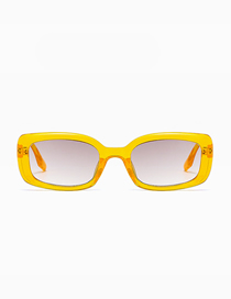 Fashion Transparent Yellow Resin Small Frame Sunglasses