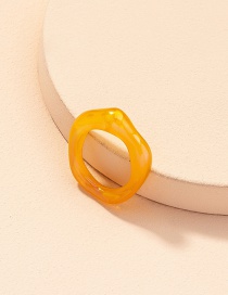 Fashion Orange Acrylic Resin Ring