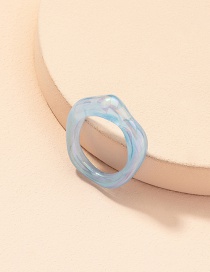 Fashion Blue Acrylic Resin Ring