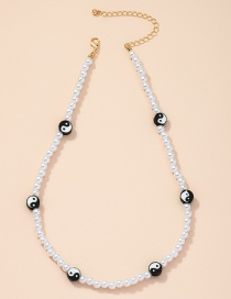 Fashion Black And White Gossip Gossip Pearl Necklace