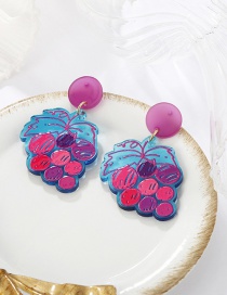 Fashion Grape Earrings Acrylic Fruit Stud Earrings