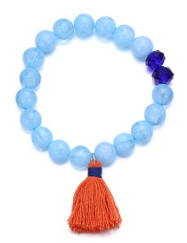 Fashion Blue Crystal Bead Stream Bracelet