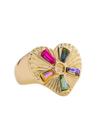 Fashion Gold Alloy Love Ring