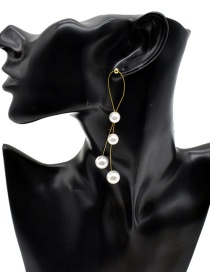 Fashion White Alloy Pearl Earrings