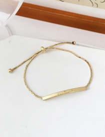 Fashion A Gold Color Bracelet Metal Letter Bracelet