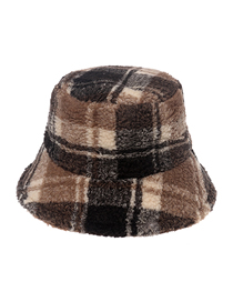 Fashion E Tartan Lamb Wool Fisherman Hat