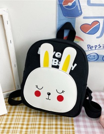 Fashion Rabbit Black Canvas Cartoon Bunny Backpack