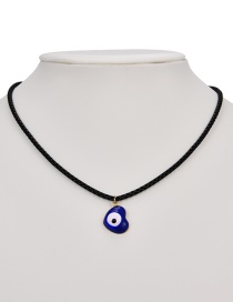 Fashion Royal Blue Copper Drop Oil Love Necklace