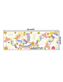 Fashion 30*90cm Cartoon Unicorn Rainbow Stars Wall Sticker
