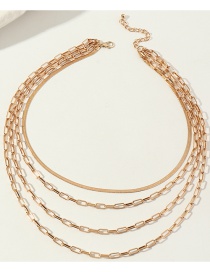 Fashion Gold Metal Multilayer Chain