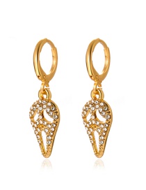 Fashion Gold Alloy Grimace Earrings