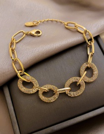 Fashion Gold Crystal Mesh Chain Bracelet