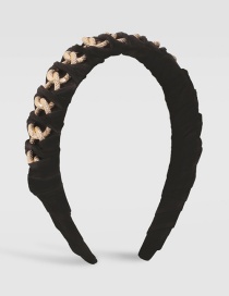 Fashion Black Twist Chain Woven Geometric Headband