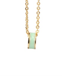 Fashion Green Geometric Dripping Copper Necklace