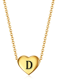 Fashion Golden D Stainless Steel 26 Letter Love Necklace